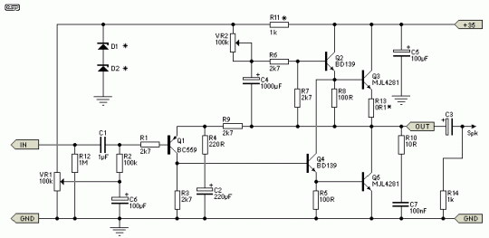 p36-a-sch Skema DOZ amplifier (diambil dari website Rod Elliot)