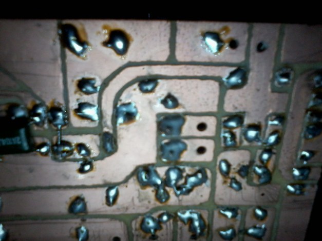 Hasil jalur PCB dgn bor mini.